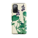 Blooming Hosta - Ohara Koson Floral Art Samsung Case, Galaxy S20 Fe / Matte, Light-colored Smartphone Case Purple Green Floral Design