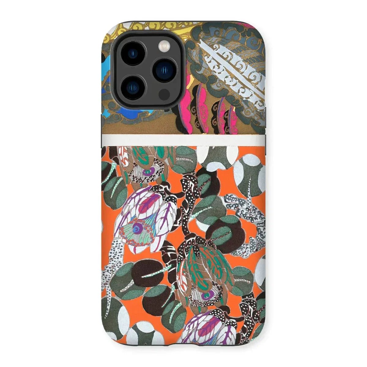 Bloomotifs - Edouard Benedictus Floral Art Iphone Case, 14 Pro Max / Matte, Colorful Intricately Patterned Iphone Case Floral Abstract