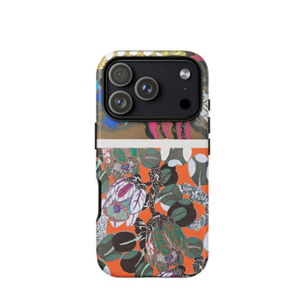 Bloomotifs - Edouard Benedictus Floral Art Phone Case Iphone 17 Pro / Matte Orange Floral Phone Case Black Camera Cutout White Edouard