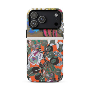 Bloomotifs - Edouard Benedictus Floral Art Phone Case Iphone 17 Pro Max / Matte Orange Floral Phone Case Black Green Leaves White Edouard