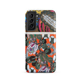 Bloomotifs - Edouard Benedictus Floral Art Phone Case Samsung Galaxy S21 / Matte Vibrant Orange Black Patterned Phone Case Intricate