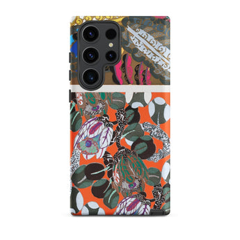 Bloomotifs - Edouard Benedictus Floral Art Phone Case Samsung Galaxy S23 Ultra / Matte Vibrant Orange Gold Phone Case Bold Artistic Pattern