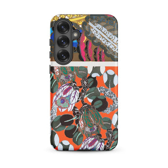 Bloomotifs - Edouard Benedictus Floral Art Phone Case Samsung Galaxy S25 Plus / Matte Vibrant Orange Phone Case Bold Artistic Pattern