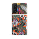Bloomotifs Edouard Benedictus Floral Art Samsung Case, Galaxy S21 Plus / Matte, Phone Case Split Design Brown Pink Yellow Abstract