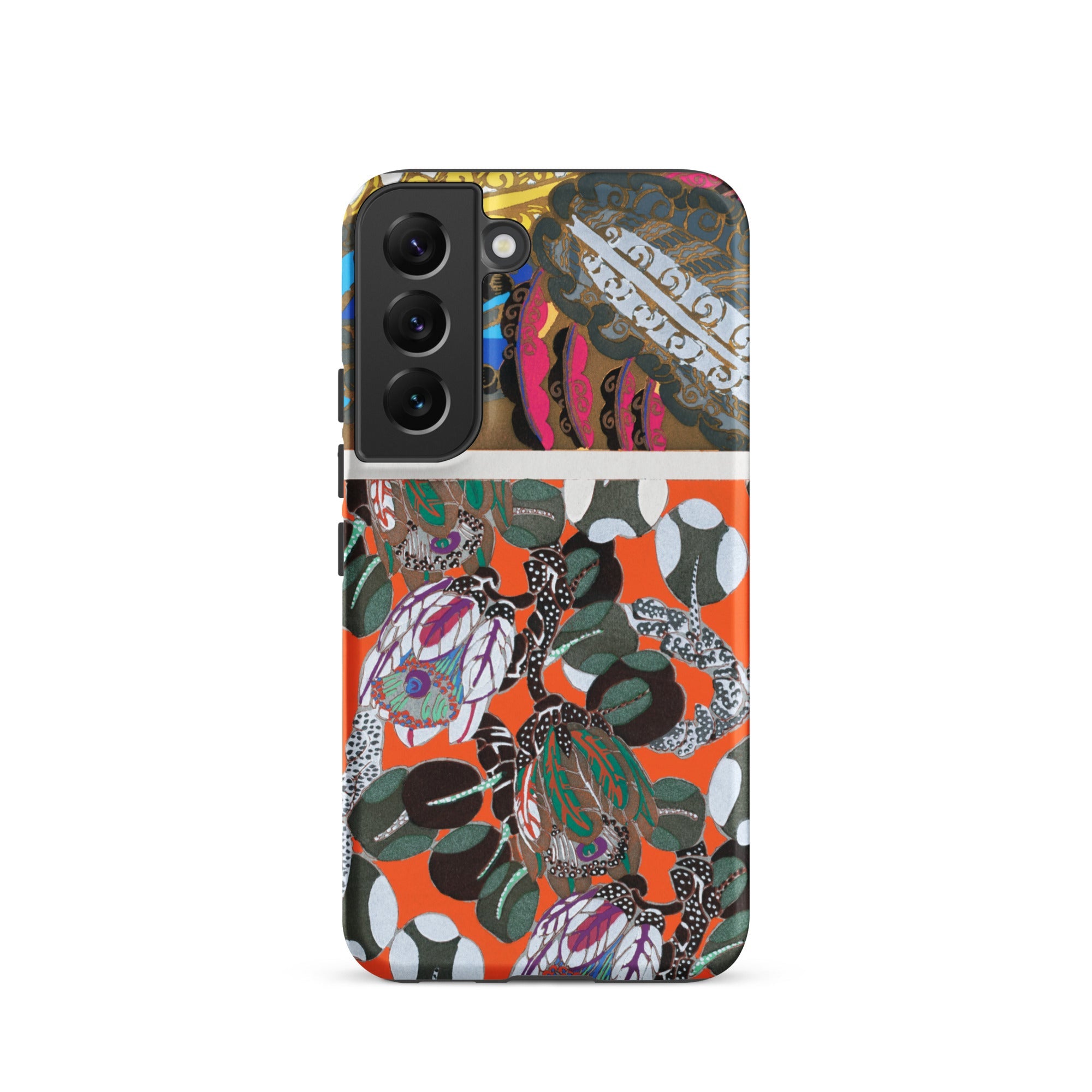 Bloomotifs Edouard Benedictus Floral Art Samsung Case, Galaxy S22 / Matte, Smartphone Two Part Decorative Case Abstract Pattern Vibrant