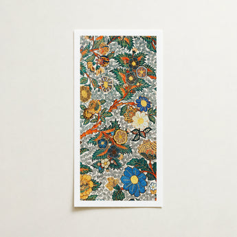 Vertically Oriented Rectangular Print Vibrant Intricate Floral Pattern Blossomewhere Art, Japanese Tapestry, Antique
