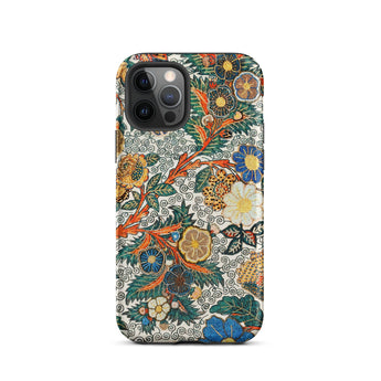 Blossomewhere - Antique Japanese Tapestry Iphone Case, 12 Pro / Matte, Floral Patterned Phone Case
