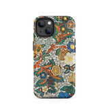 Blossomewhere - Antique Japanese Tapestry Iphone Case, 14 / Matte, Floral Patterned Phone Case