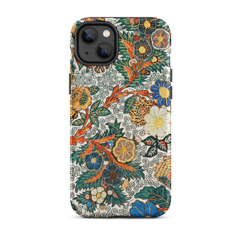 Blossomewhere - Antique Japanese Tapestry Iphone Case, 14 Plus / Matte, Floral Patterned Phone Case
