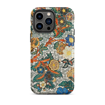 Blossomewhere - Antique Japanese Tapestry Iphone Case, 14 Pro Max / Matte, Floral Patterned Phone Case