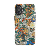 Blossomewhere - Antique Japanese Tapestry Iphone Case, 16 Plus / Matte, Floral Patterned Phone Case