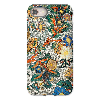 Blossomewhere - Antique Japanese Tapestry Iphone Case, 8 / Matte, Colorful Floral Patterned Phone Case Intricate Embroidery-like Designs