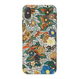 Blossomewhere - Antique Japanese Tapestry Iphone Case, x / Matte, Colorful Floral Nature-themed Phone Case Intricate Patterns Designs