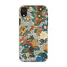 Blossomewhere Antique Japanese Tapestry Iphone Case, Xr / Matte, Colorful Floral Patterned Phone Case Intricate Designs Swirls