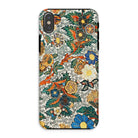 Blossomewhere Antique Japanese Tapestry Iphone Case, Xs / Matte, Colorful Floral Patterned Phone Case Intricate Designs Nature