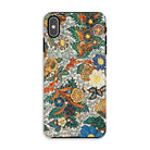 Blossomewhere Antique Japanese Tapestry Iphone Case, Xs Max / Matte, Colorful Floral Patterned Phone Case Intricate Designs Swirls