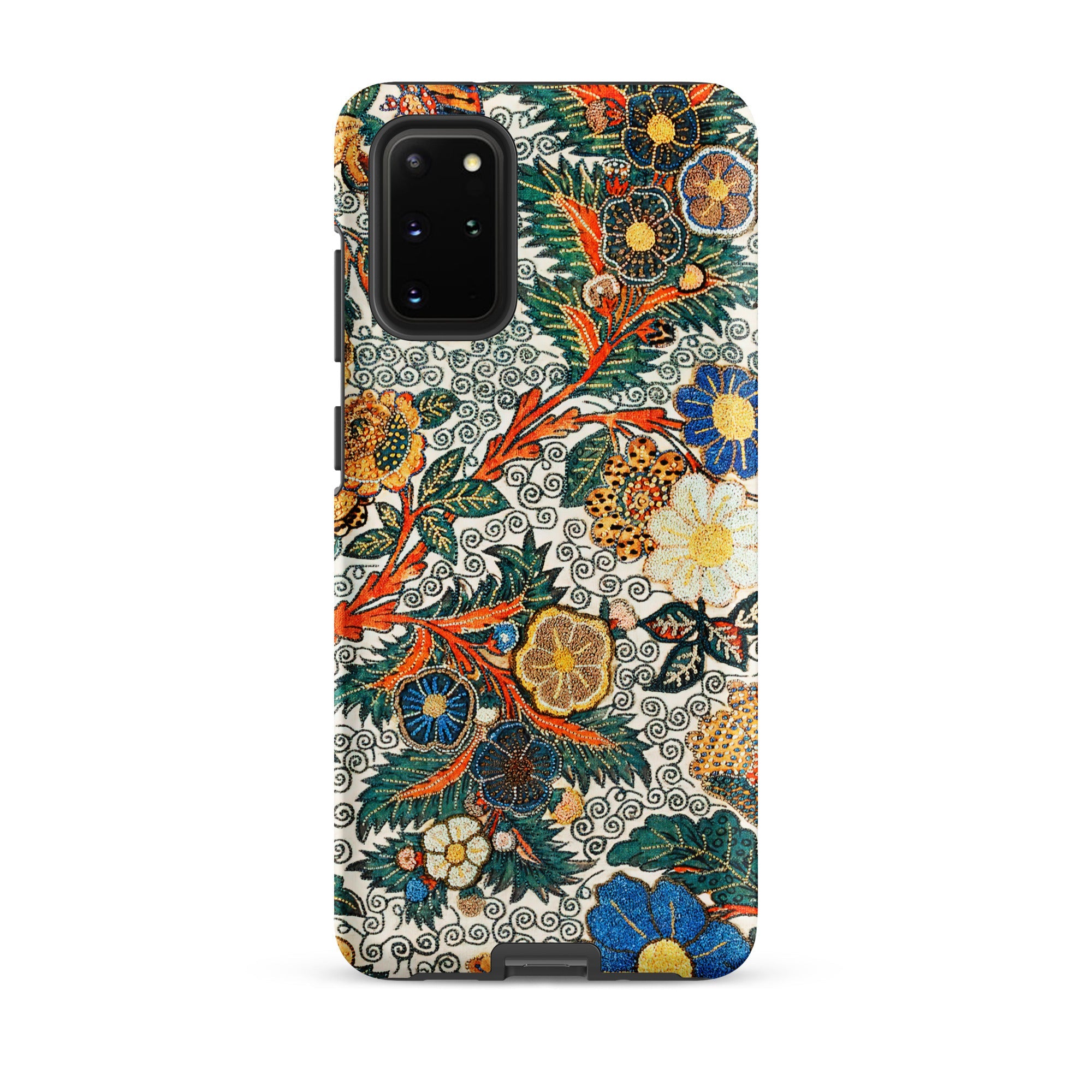 Blossomewhere Antique Japanese Tapestry Samsung Case, Galaxy S20 Plus / Matte, Smartphone Case Colorful Floral Foliage Pattern