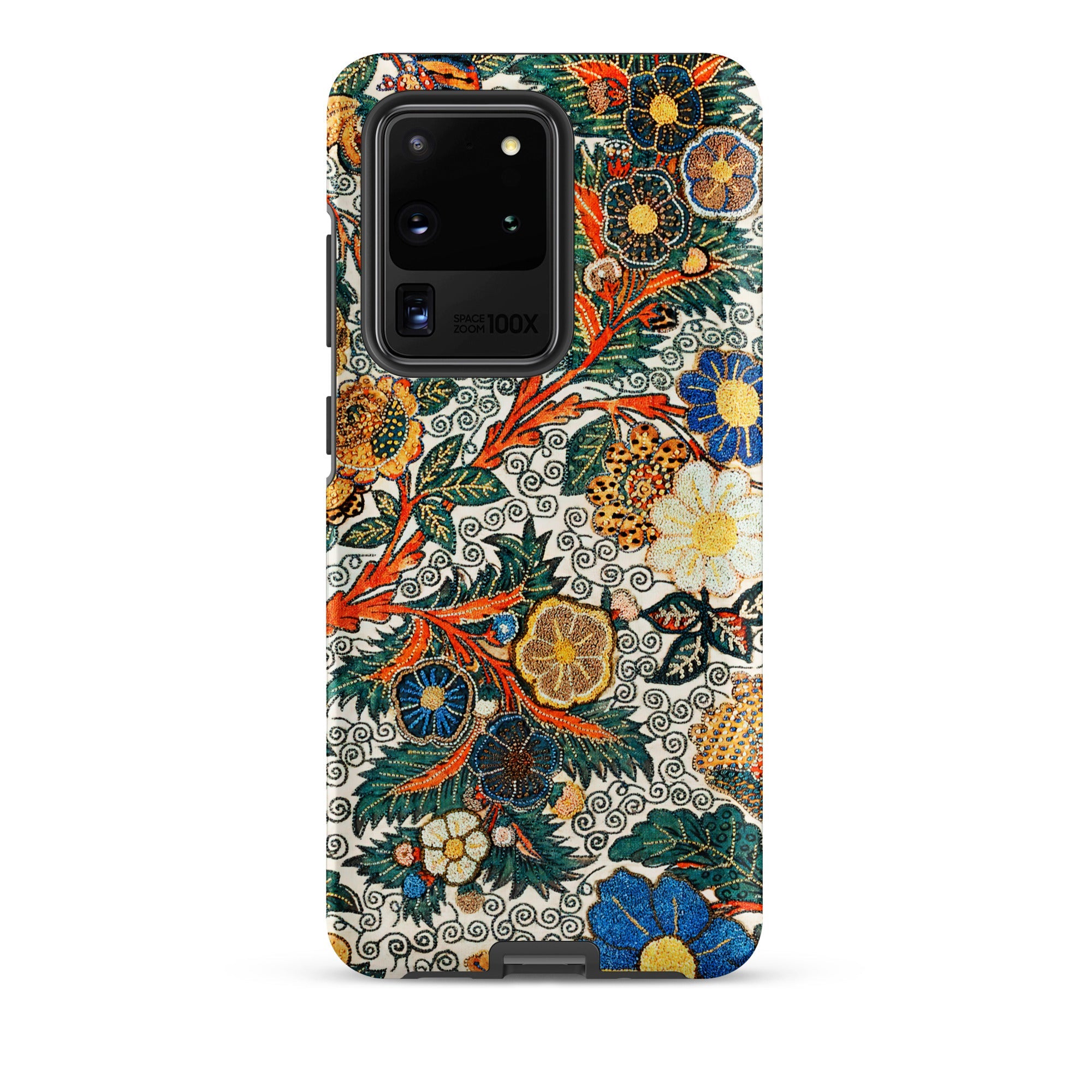 Blossomewhere Antique Japanese Tapestry Samsung Case, Galaxy S20 Ultra / Matte, Smartphone Case Colorful Intricate Floral Leaf Pattern