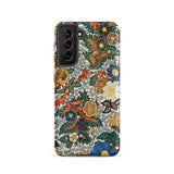 Blossomewhere - Antique Japanese Tapestry Samsung Case, Galaxy S21 / Matte, Smartphone Case Colorful Floral Leaf Pattern