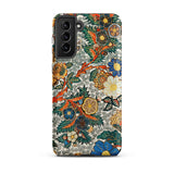 Blossomewhere - Antique Japanese Tapestry Samsung Case, Galaxy S21 Plus / Matte, Smartphone Case Vibrant Intricate Floral Pattern