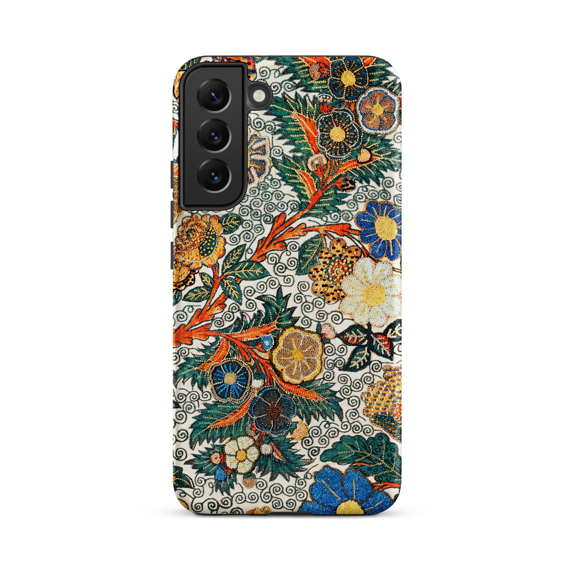 Blossomewhere Antique Japanese Tapestry Samsung Case, Galaxy S22 Plus / Matte, Smartphone Case Colorful Floral Leaf Pattern