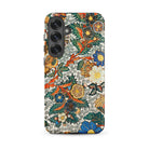 Blossomewhere Antique Japanese Tapestry Samsung Case, Galaxy S25 Plus / Matte, Phone Case Vibrant Floral Leaf Pattern