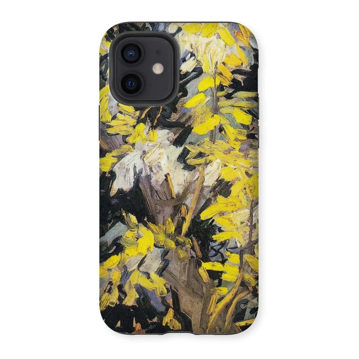 Blossoming Acacia - Vincent Van Gogh Iphone Case, 12 / Matte, Phone Case Abstract Floral Pattern Yellow Black White