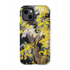 Blossoming Acacia - Vincent Van Gogh Iphone Case, 13 Mini / Matte, Phone Case Abstract Yellow Black Floral Painting Design