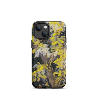Blossoming Acacia - Vincent Van Gogh Iphone Case, 13 Mini / Matte, Yellow-leaf Patterned Phone Case