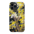 Blossoming Acacia - Vincent Van Gogh Iphone Case, 14 Pro / Matte, Iphone Case Abstract Yellow Black Floral Pattern