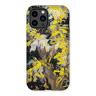 Blossoming Acacia - Vincent Van Gogh Iphone Case, 14 Pro Max / Matte, Phone Case Abstract Yellow Black Painterly Design