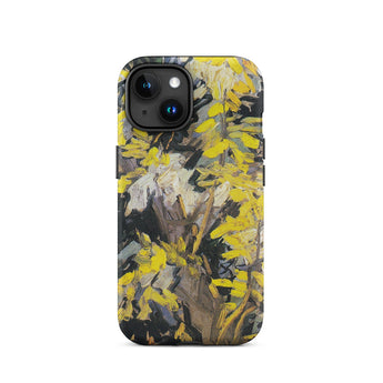 Blossoming Acacia - Vincent Van Gogh Iphone Case, 15 / Matte, Yellow White Floral Phone Case