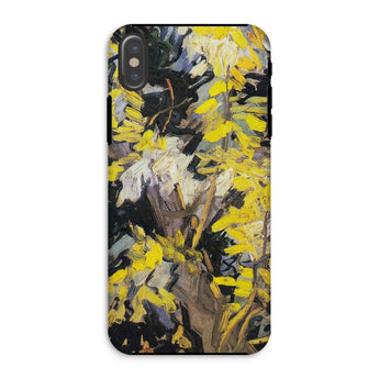 Blossoming Acacia - Vincent Van Gogh Iphone Case, Xs / Matte, Phone Case Abstract Yellow Black Painterly Design
