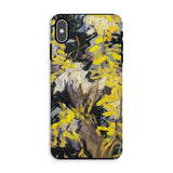 Blossoming Acacia - Vincent Van Gogh Iphone Case, Xs Max / Matte, Phone Case Abstract Yellow Black Painted Design