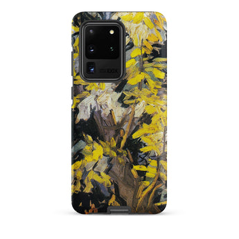 Blossoming Acacia - Vincent Van Gogh Samsung Case, Galaxy S20 Ultra / Matte, Smartphone Yellow Brown Abstract Painting-style Case