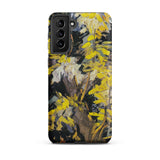 Blossoming Acacia - Vincent Van Gogh Samsung Case, Galaxy S21 Plus / Matte, Black Smartphone Case Vibrant Yellow White Abstract Art