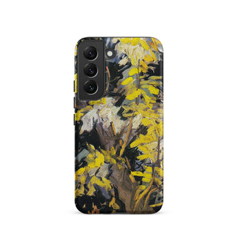 Blossoming Acacia - Vincent Van Gogh Samsung Case, Galaxy S22 / Matte, Smartphone Yellow Black Impressionistic Tree Design