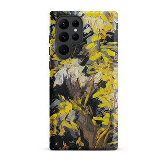 Blossoming Acacia - Vincent Van Gogh Samsung Case, Galaxy S22 Ultra / Matte, Phone Case Yellow Brown Abstract Art Design