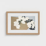 Blossoms - Kamisaka Sekka Art Print / Canvas Minimalist Wooden-framed Artwork Abstract White Black Floral Patterns, Chrysanthemums Arches,