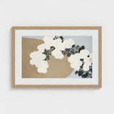 Blossoms - Kamisaka Sekka Art Print / Canvas Minimalist Framed Artwork Abstract White Black Floral-like Forms, Chrysanthemums Arches,
