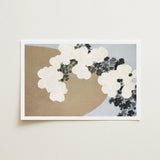 Blossoms - Kamisaka Sekka Art Print / Canvas Framed Abstract Artwork Textured White Black Floral Patterns, Chrysanthemums Arches, Breath