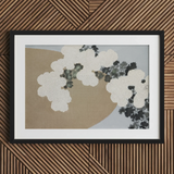 Blossoms - Kamisaka Sekka Art Print / Canvas, Kamisaka Sekka Art, White Chrysanthemums Arches, Breath Caught Mid-season