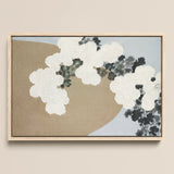 Blossoms - Kamisaka Sekka Art Print / Canvas, Kamisaka Sekka Art, White Chrysanthemums Arches, Breath Caught Mid-season