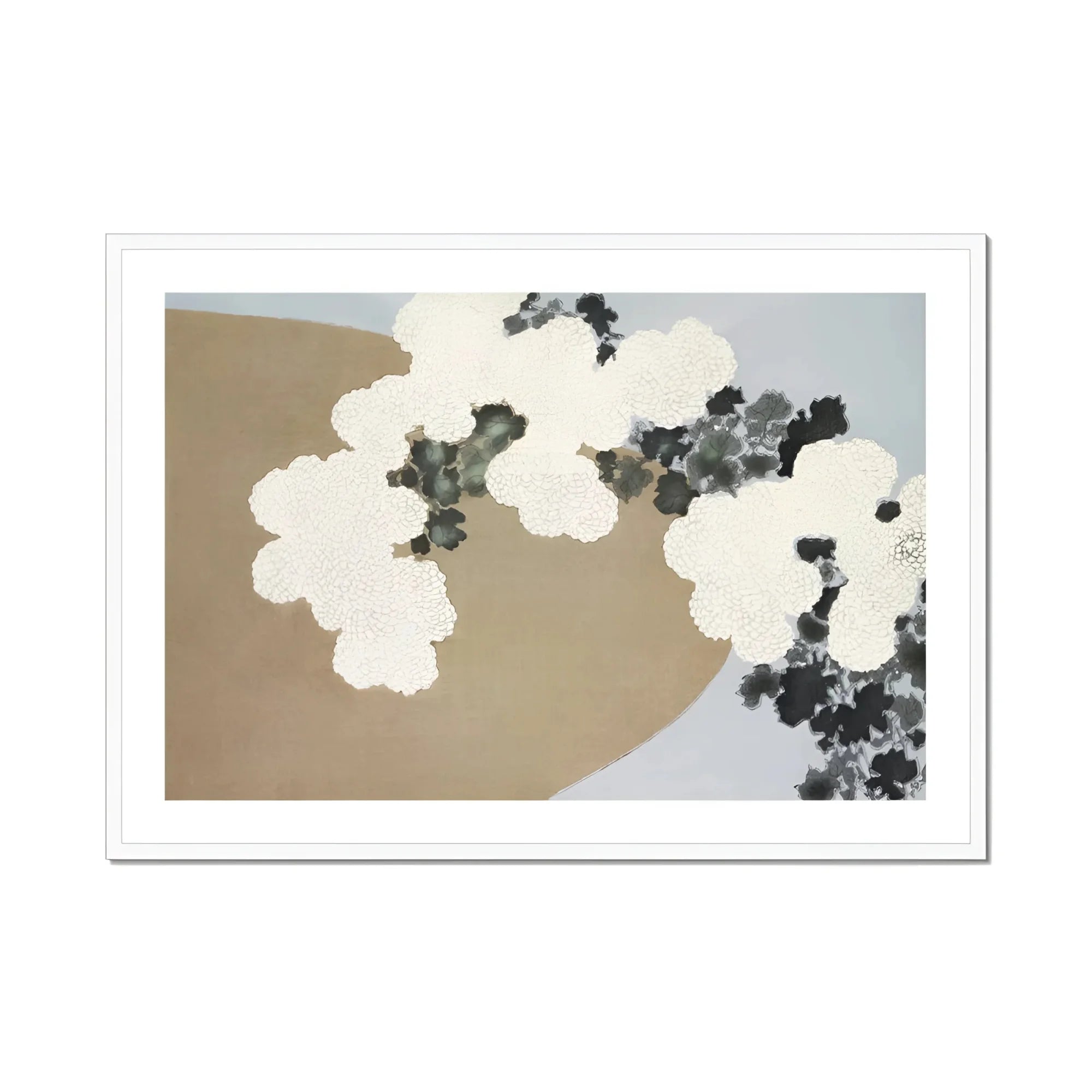 Blossoms - Kamisaka Sekka Art Print, Framed Abstract Floral Painting