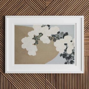 Blossoms - Kamisaka Sekka Art Print, Framed Floral Abstract Painting