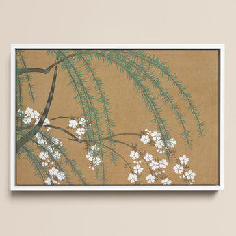 Blossoms from Momoyogusa - Kamisaka Sekka Art Print / Canvas, 17x12’’ / A3 / White Frame, Posters Prints & Visual Artwork, Toby Leon