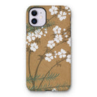 Blossoms from Momoyogusa - Kamisaka Sekka Iphone Case, 11 / Matte, Iphone Case Floral Cherry Blossom Design Tan Background