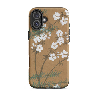 Blossoms from Momoyogusa - Kamisaka Sekka Iphone Case, 16 Plus / Matte, Floral-patterned Phone Case