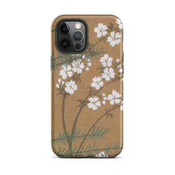 Blossoms from Momoyogusa - Kamisaka Sekka Phone Case Iphone 12 Pro Max / Matte Floral-patterned, Timeless Rinpa Artistry Mobile Cases
