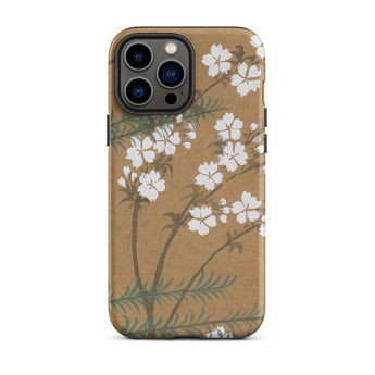 Blossoms from Momoyogusa - Kamisaka Sekka Phone Case Iphone 13 Pro Max / Matte Floral-patterned Smartphone, Timeless Rinpa Artistry Mobile